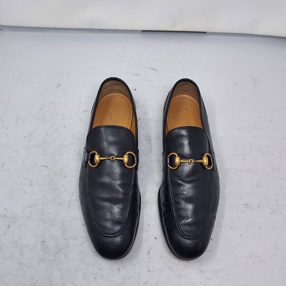 Gucci Jordaan Black Leather Horsebit MENS Loafer